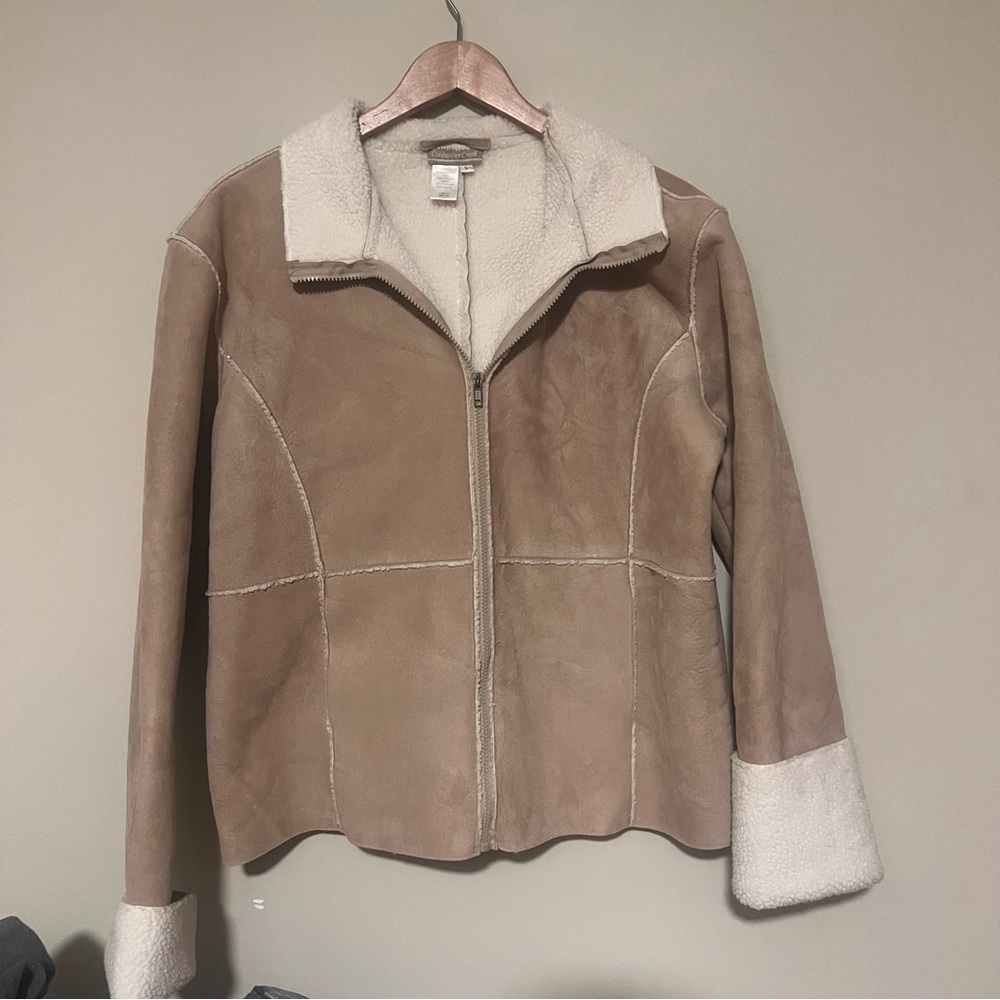Coldwater Creek Beige Teddy Jacket